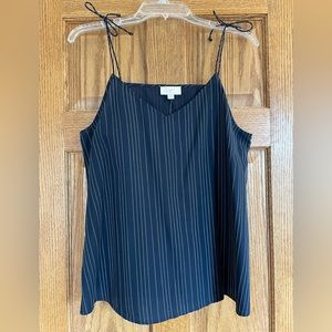 Navy and White Stitched Tank Top. Women’s Size Medium NWT.